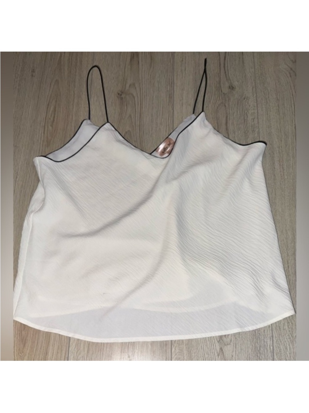Daytrip White black Spaghetti Strap tank Top shirt